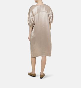 Balloon-sleeve T-shirt Dress