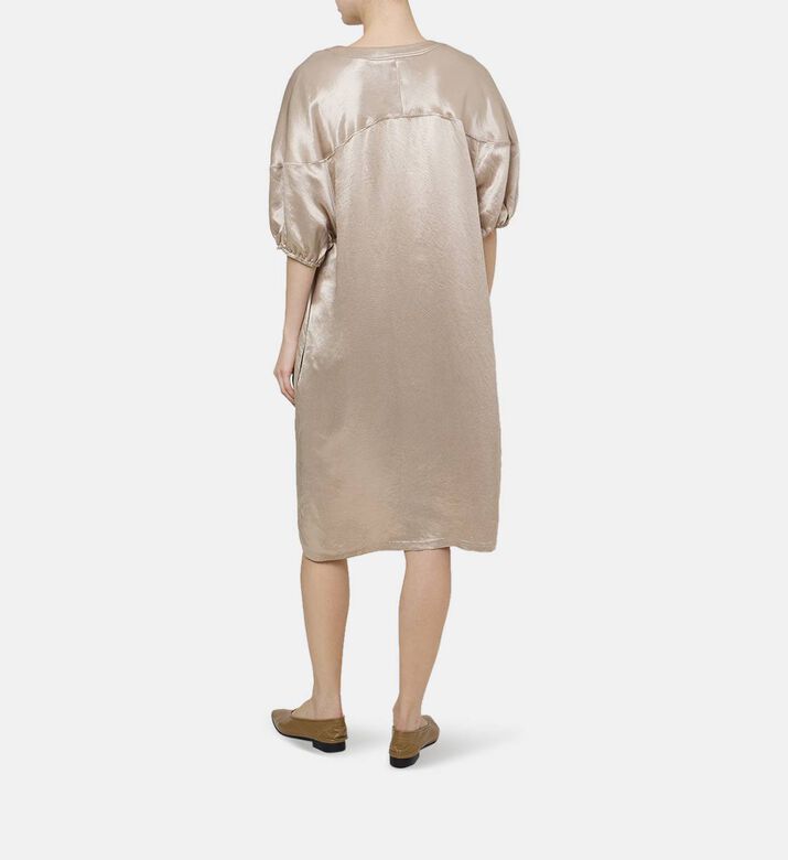 Balloon-sleeve T-shirt Dress