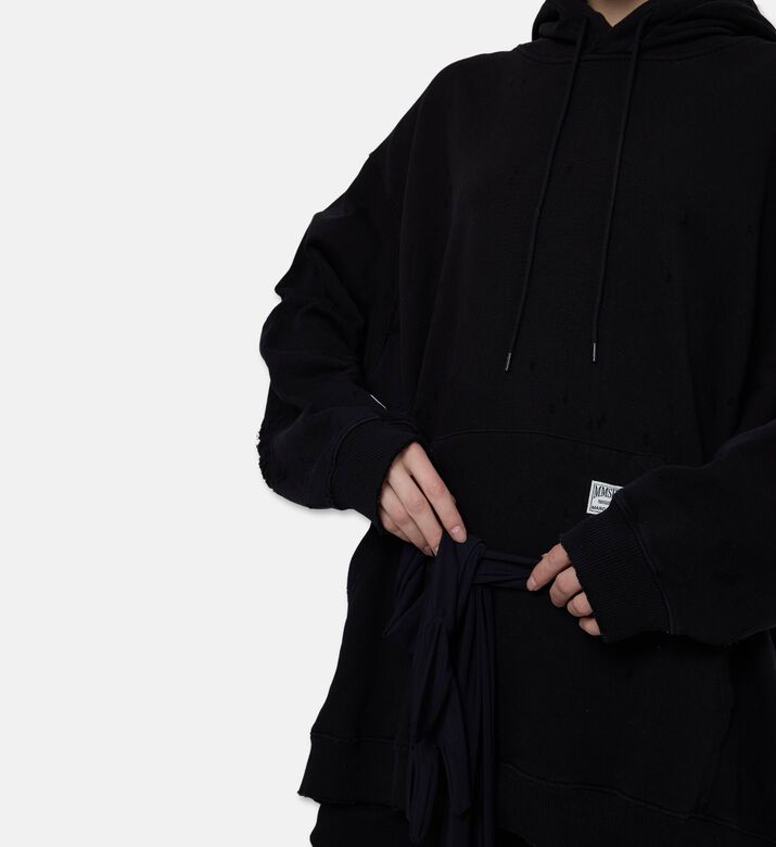 MM6 Long-sleeve Hooded Mini Dress, Model View