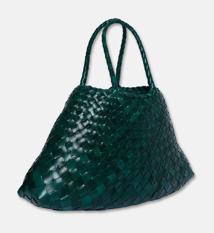Dragon Diffusion Santa Croce Small Leather Bag, Dark-green, Packshot View