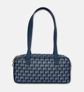 Maya.M Long Cylindrical Monogram Bag, Navy, Packshot View