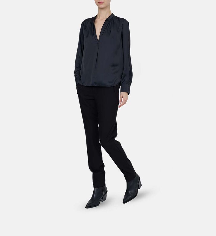 Tink Satin Tunic Blouse