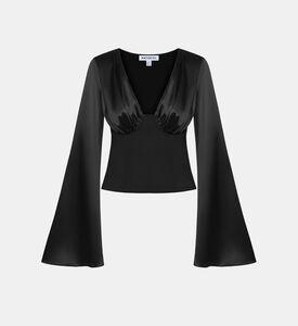 Combo Corset Flared Sleeves Top