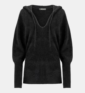 كنزة محبوكة بغطاء رأس