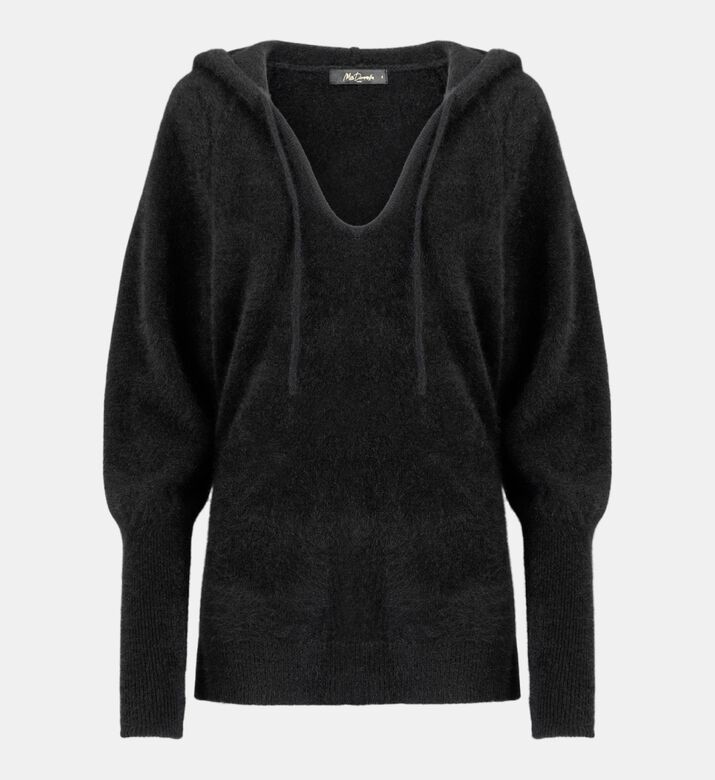 كنزة محبوكة بغطاء رأس