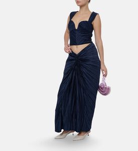 Cult Gaia Pleated Asymmetrical Flared Skirt, Model View