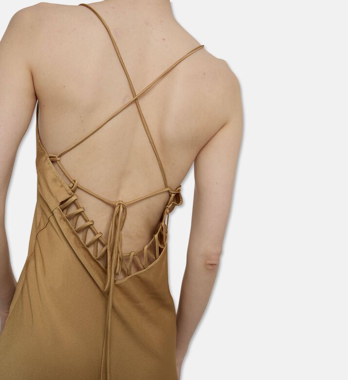 Ba and Sh Satin Midi Slip Dress, Model View