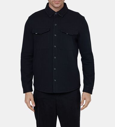 Cotton Flap Pockets Shirt Jacket