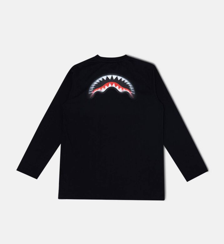 تيشيرت بأكمام طويلة بتأثير بوكيه