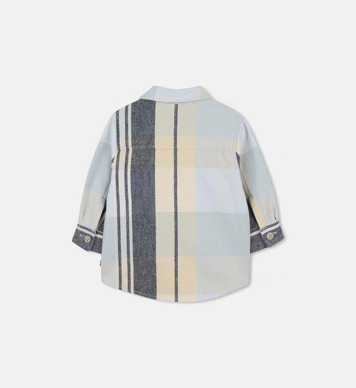 Cotton Checkered Long-sleeve Shirt