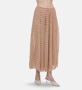 Forte-Forte Elastic Waistband Pleated Skirt, Model View