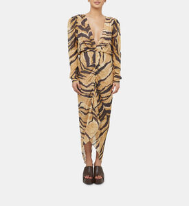 Astrid Tiger Printed Silk Dress