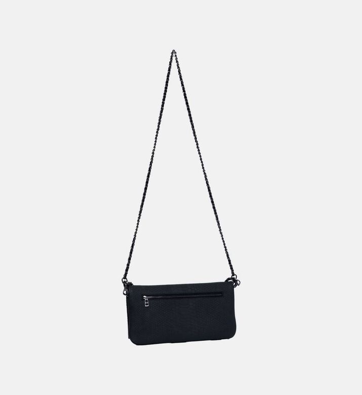 Python-effect Leather Shoulder Bag