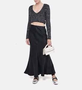 Mermaid Hemline Flared Maxi Skirt