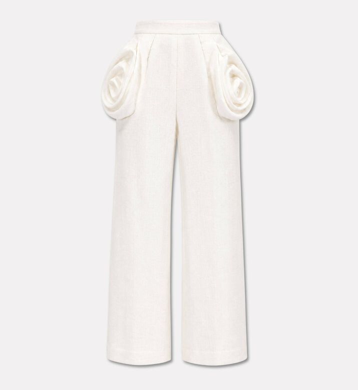 Savanna Galeries Lafayette Linen Draped Trousers, Packshot View