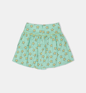 تنورة قصيرة واسعة بطبعة نجوم