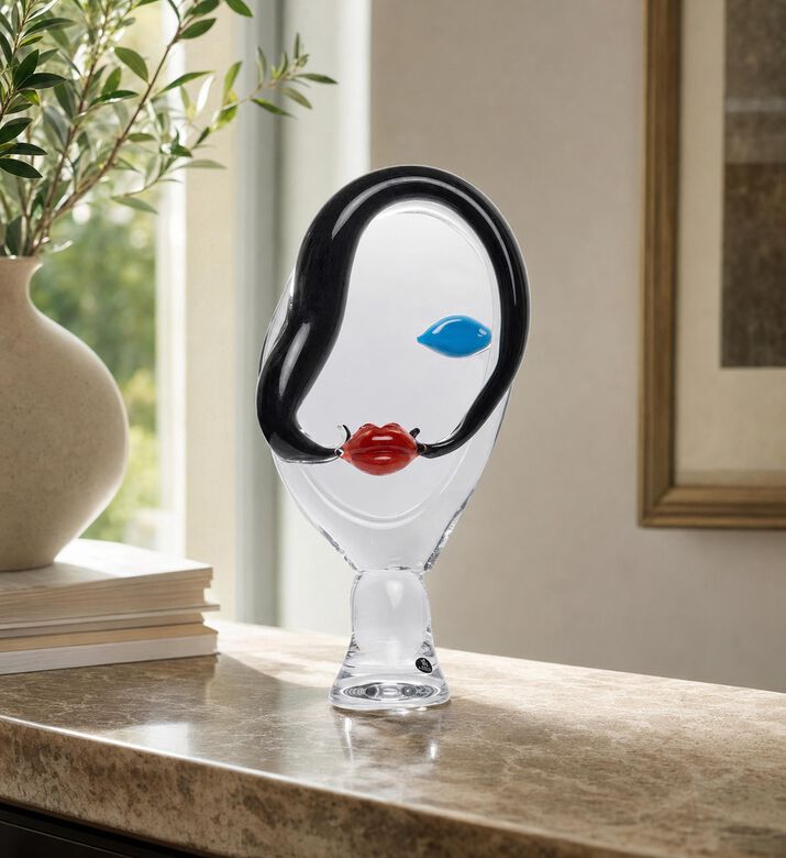 Duccio Di Segna Face Lady Crystal Centerpiece, Model View