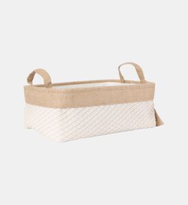 Home Deco and More Canvas Jute Storage Basket, Packshot View