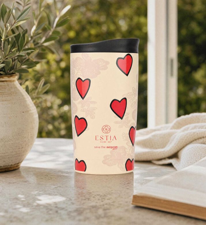 Estia Tender Lace Insulated Travel Mug, Model View