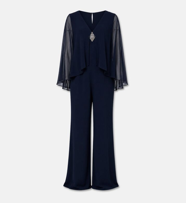 Luisa Spagnoli Embellished Cape-layer Jumpsuit, Packshot View
