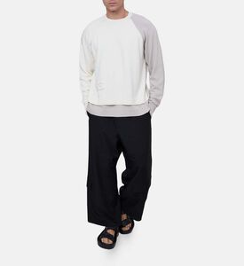 سترة فضفاضة بأكمام رغلان بلونين