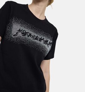 The Kooples Reversed Rhinestone Logo T-shirt, Model View