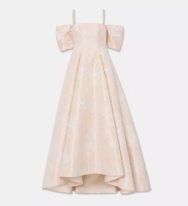 L Atelier Du Luxe Silk Jacquard Strapless Gown, Packshot View