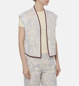 Forte-Forte All-over Floral-print Sleeveless Vest, Model View