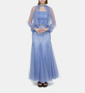 فستان مزين بأحجار الراين بشكل حورية بحر