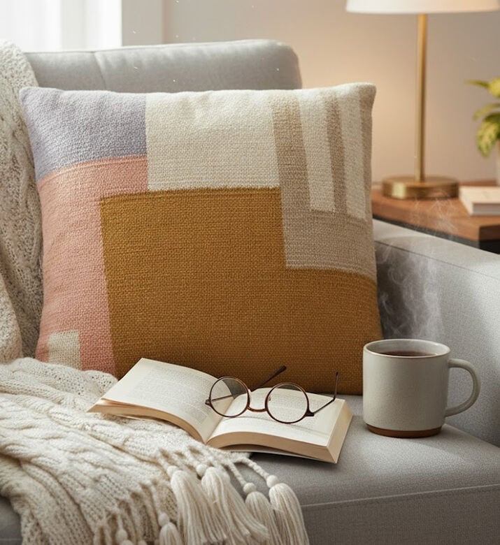 Home Deco and More Rodrigo Woven Filler-vacuum Cushion, Packshot View Home Deco and More Rodrigo Woven Filler-vacuum Cushion, Packshot View