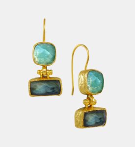 Ottoman Hands Mix Gemstone Drop Earrings, Packshot View