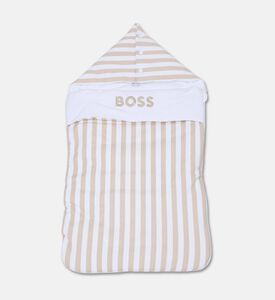 Boss Striped Interlock Baby Nest, Grey, Packshot View
