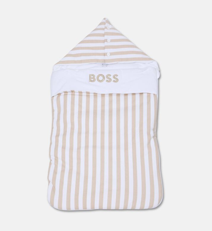 Boss Striped Interlock Baby Nest, Grey, Packshot View