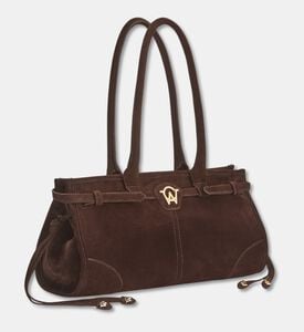 Manc Baby Jane Suede Leather Shoulder Bag, Packshot View