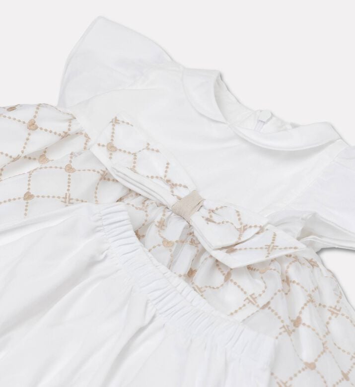 My First Collection Dress With Bow, Beige, 3m, Packshot View