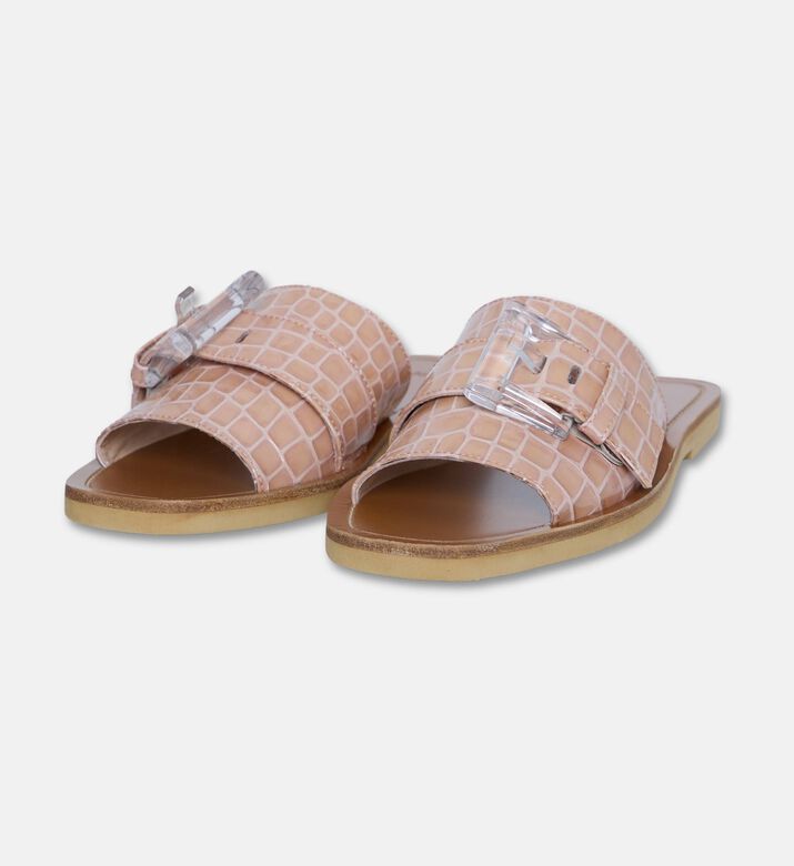 N 21 Croc-embossed Slide Sandals, Pink, Eu-40, Packshot View