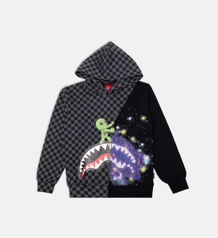 Sprayground Asymmetric Check Space Graphic Hoodie, Packshot View