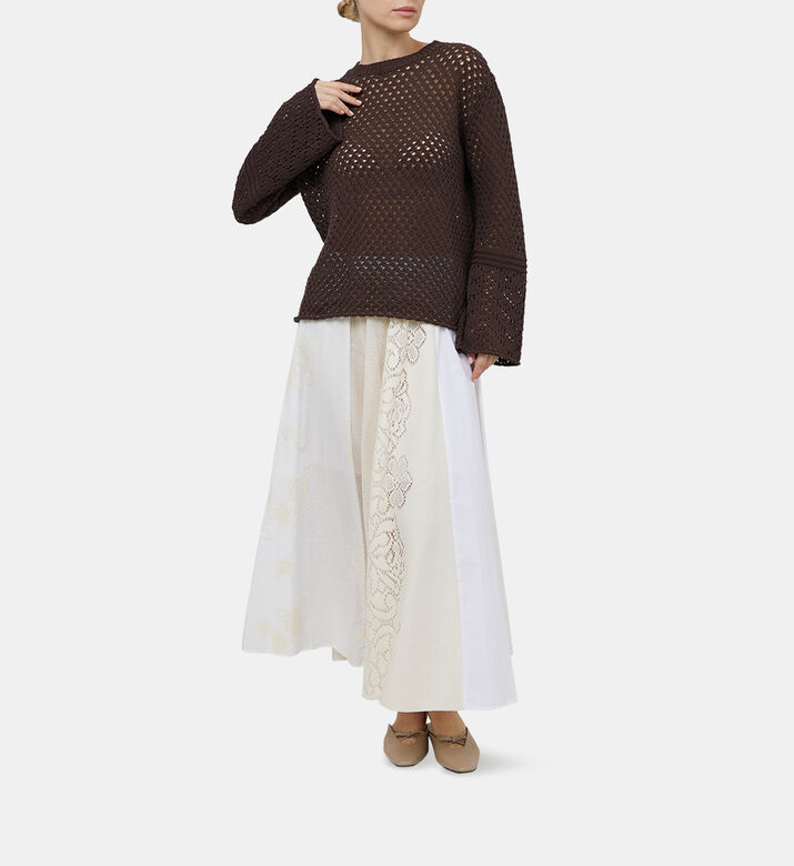 Mesh Fabric Sweater