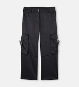 Flap Pocket Satin Trousers