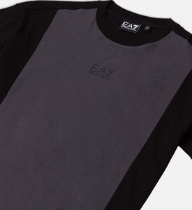 تيشيرت قطن بتصميم مقسم بألوان