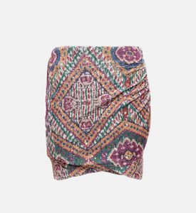 تنورة تويا متعددة الألوان مطرزة قصيرة