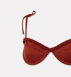 Agua Bendita Shimmering Underwired Balconette Top, Brown, M, Packshot View