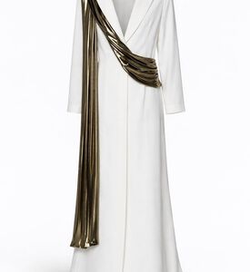 I Am The Company Aya Metallic Gold Sash Abaya, Packshot View