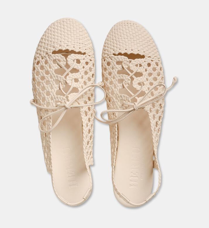 Hereu Lace-up Woven Slingback Flats, Packshot View