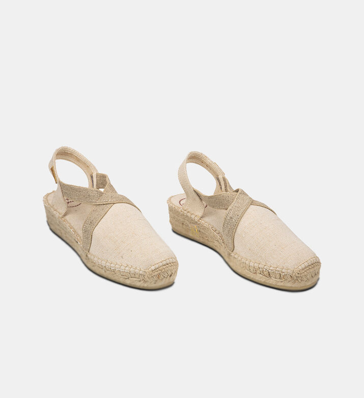 Toni Pons Verdi Vegan Canvas Wedge Espadrille, Off-white, Eu-42, Packshot View