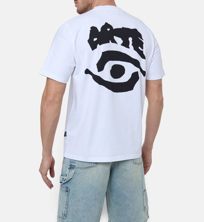 Arte Eye Graphic Logo-print T-shirt, White, Xxl, Model View