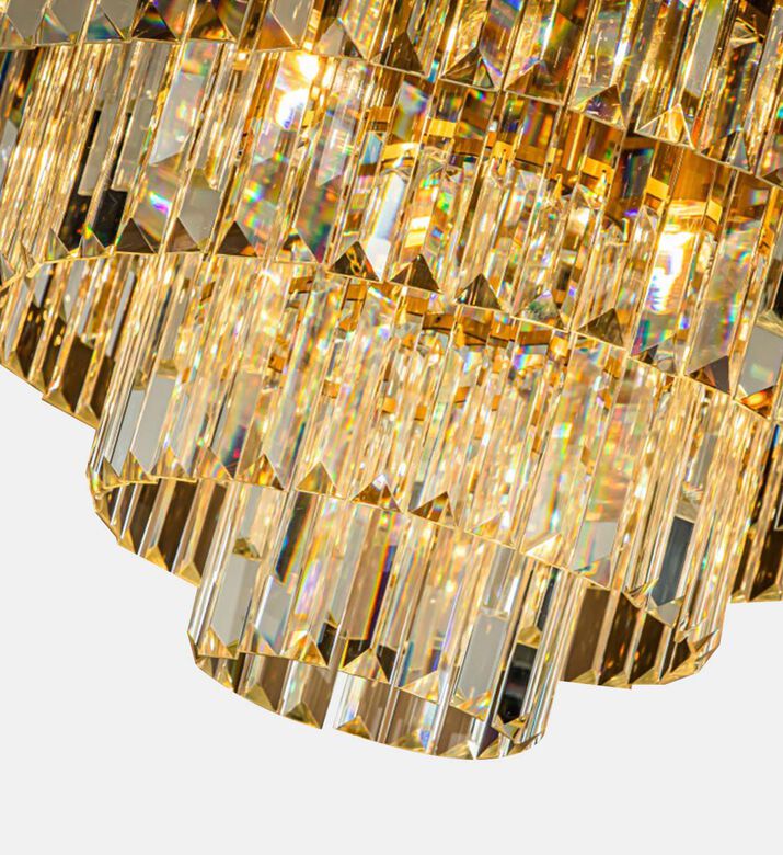 Baroque Hilton Rectangular Crystals Chandelier, Packshot View