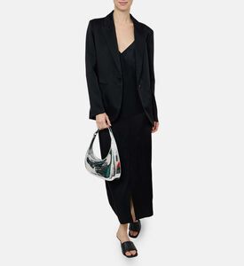 Shimmering Satin Single Button Blazer Shimmering Satin Single Button Blazer