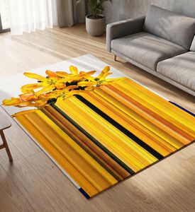 Qeeboo Glitch Polyester Rectangular Carpet, Packshot View