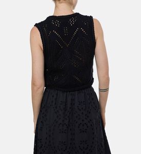 Ba and Sh Knit Sleeveless V-neck Vest, Model View